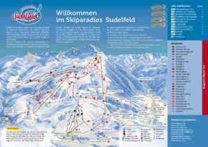 Panorama Sudelfeld - Lifte und Bahnen mit Punkten